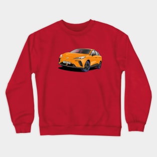 MG4 EV Car in volcano orange Crewneck Sweatshirt